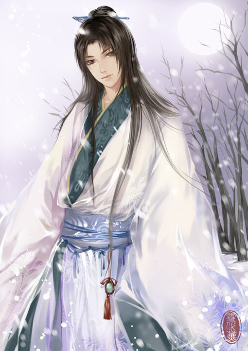 动漫古装美男，古典与现代交融的绝美风采